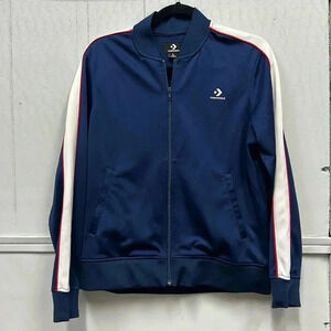 Women’s Converse Track Jacket Size Large Navy/Red/ White Pre-owned